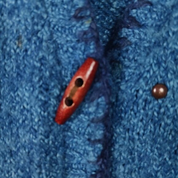 Vintage Lady Lilly Cardigan Embellished Bejeweled Knit Sweater Blue Size 2X - Picture 4 of 9